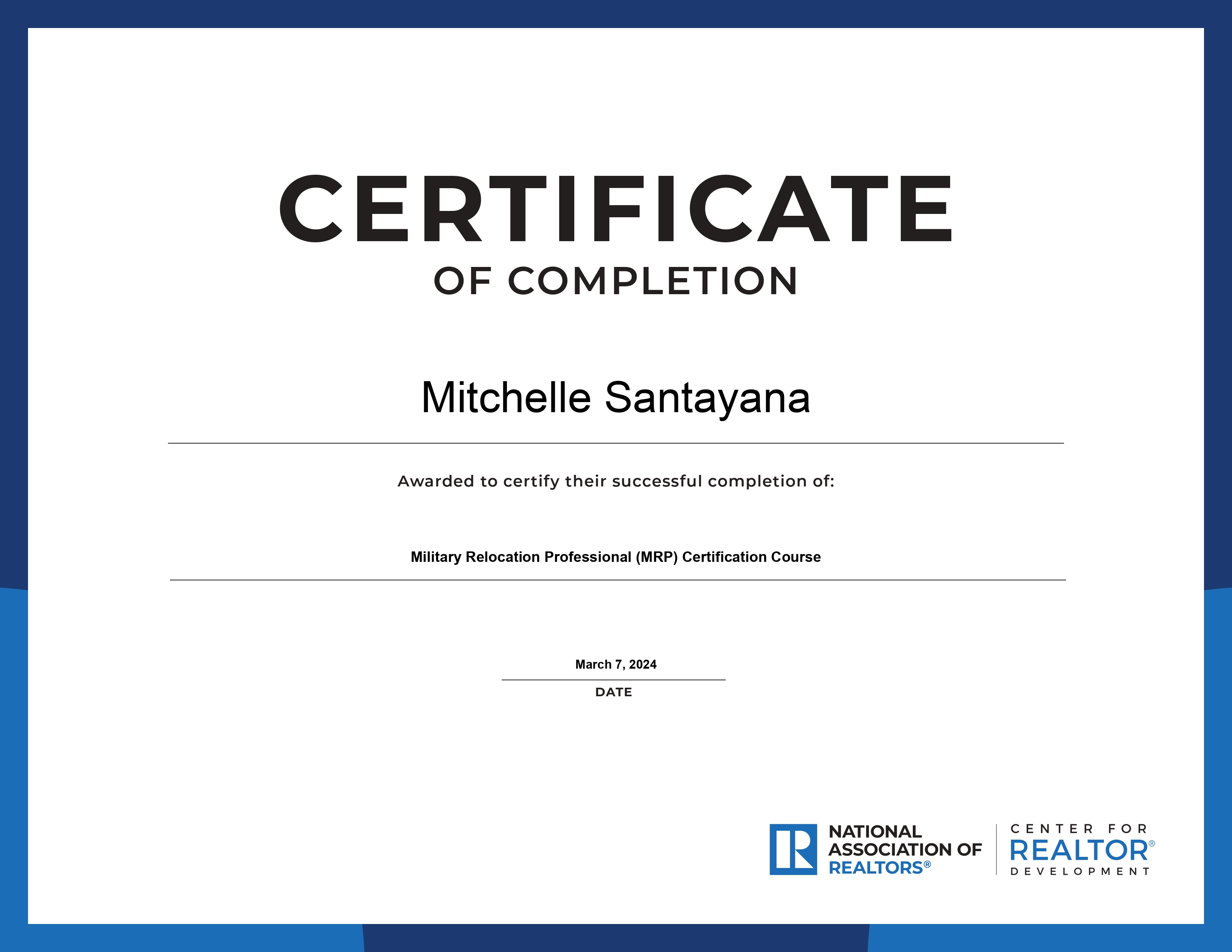 Mitzi Santayana mrp license